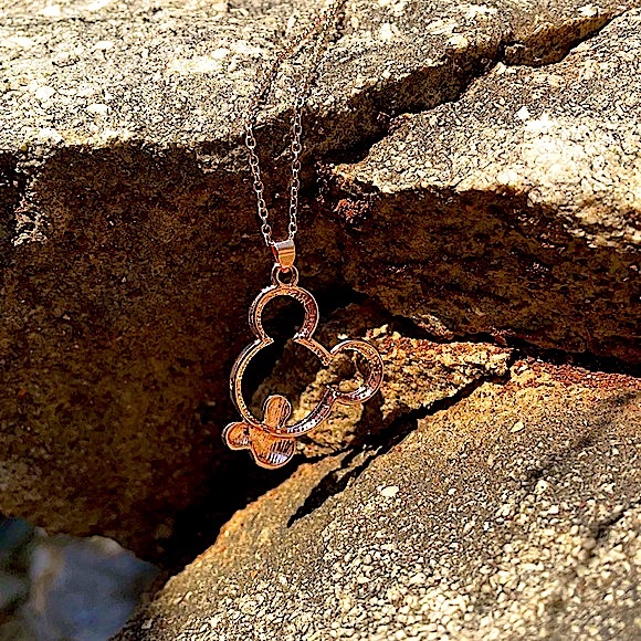 Rose Gold Plated Mickey Mouse Necklace - NWOT - Picture 3 of 9